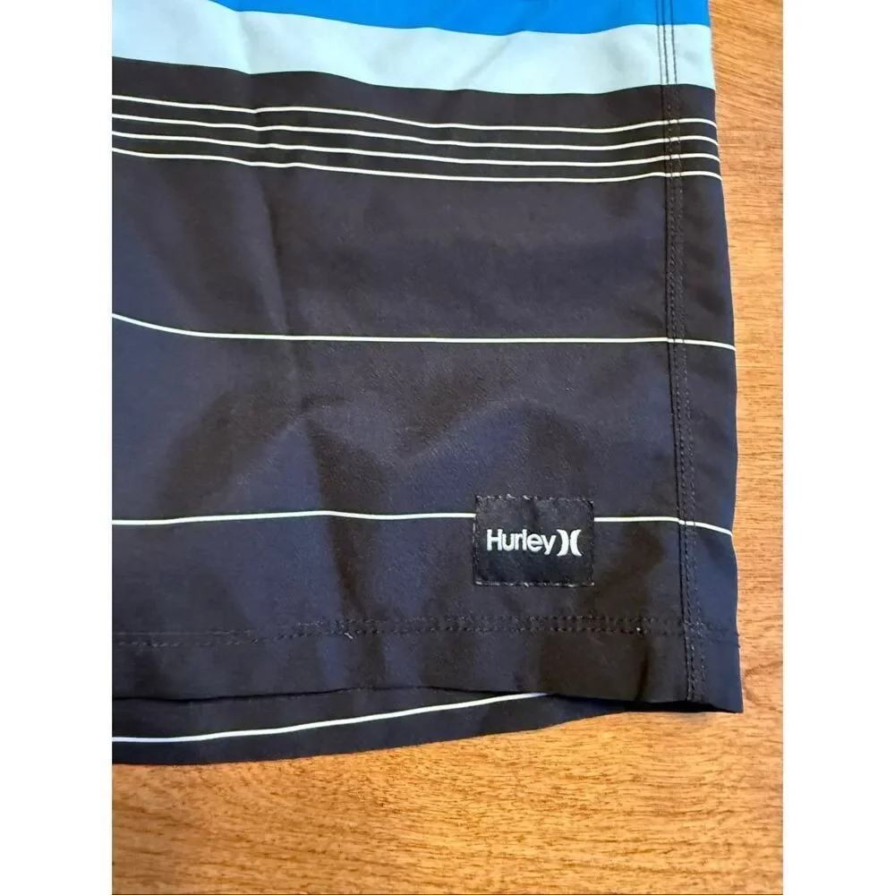 Hurley Men's Gradient Stripe Pleasure Point Swim Board Shorts Multicolor Size 34